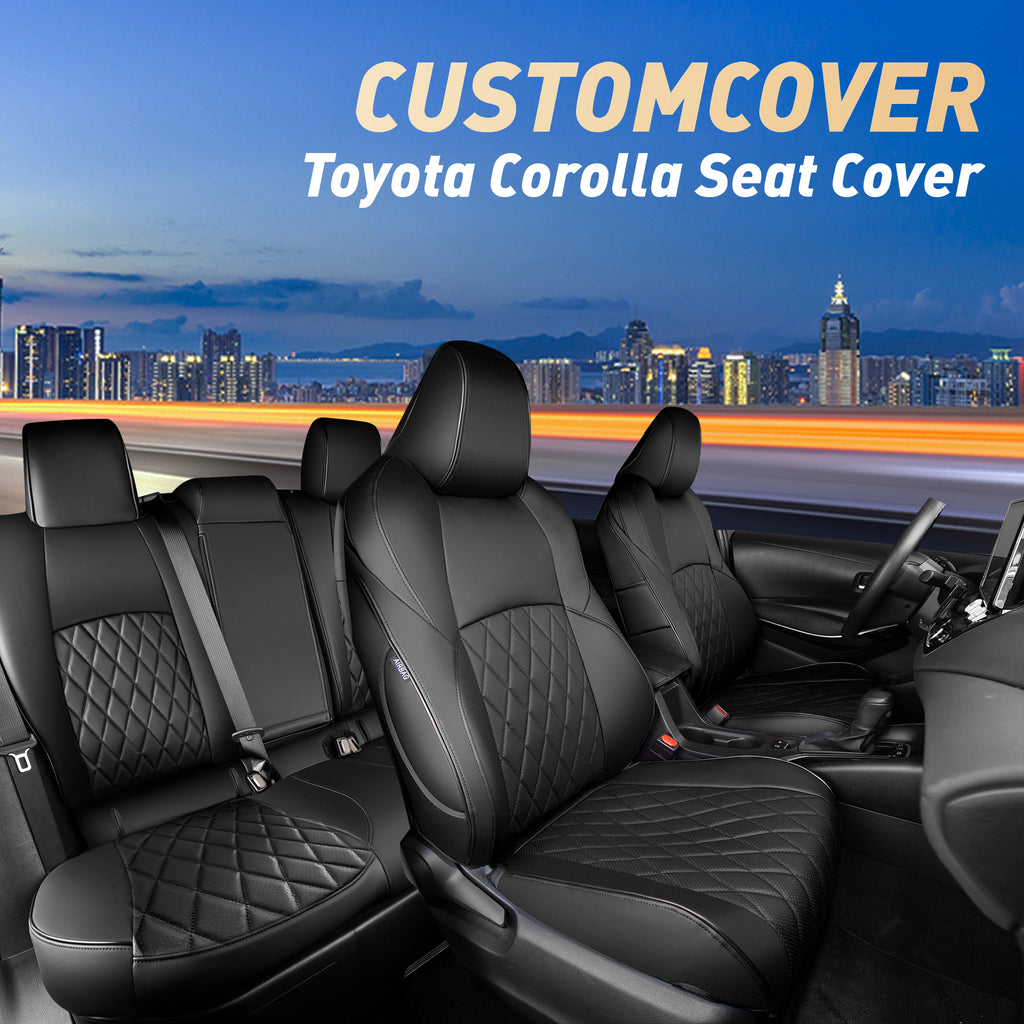 Corolla Car Seat Covers|Custom-fit Leatherette|2014-2026|CustomCover