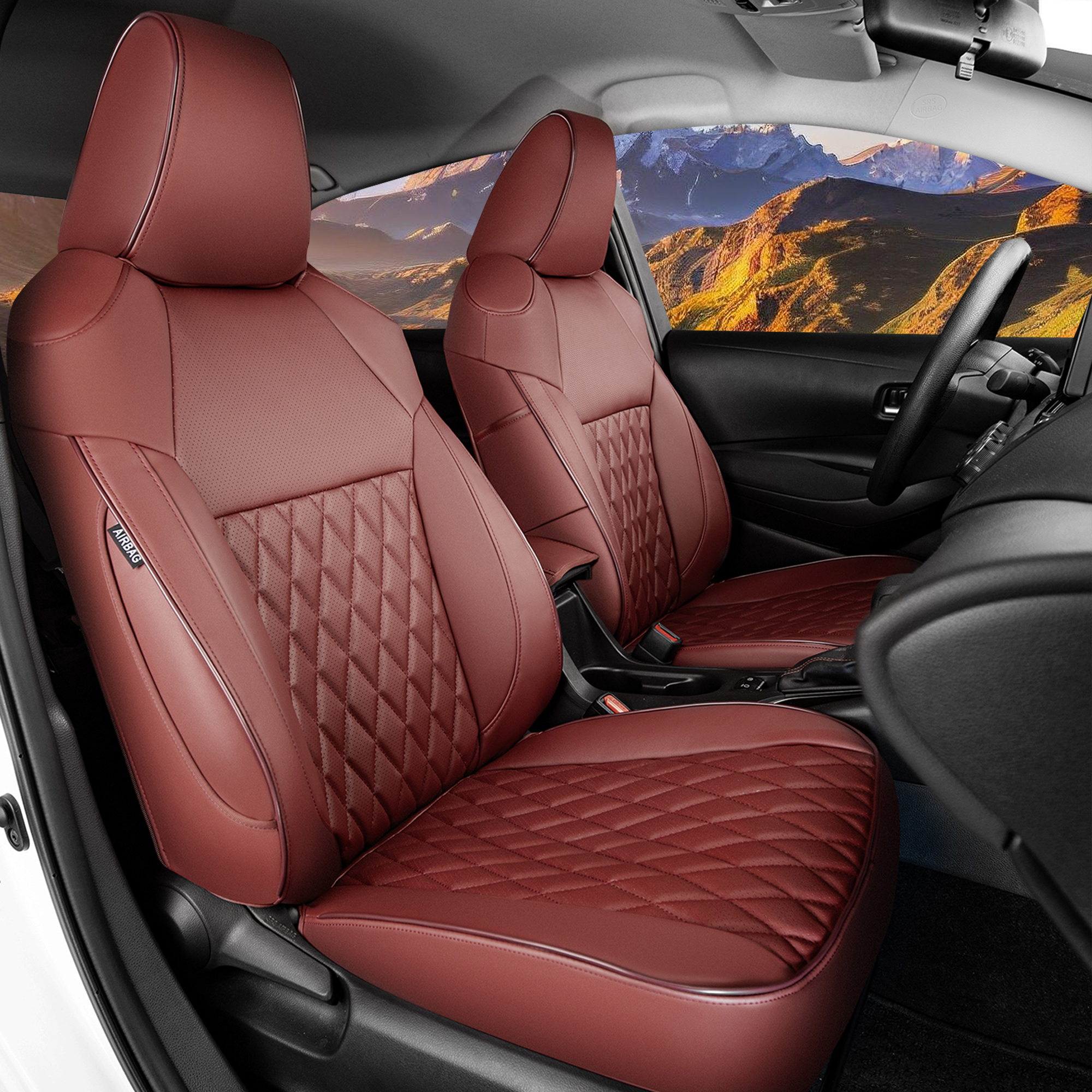 Corolla Car Seat Covers|Custom-fit Leatherette|2014-2026|CustomCover