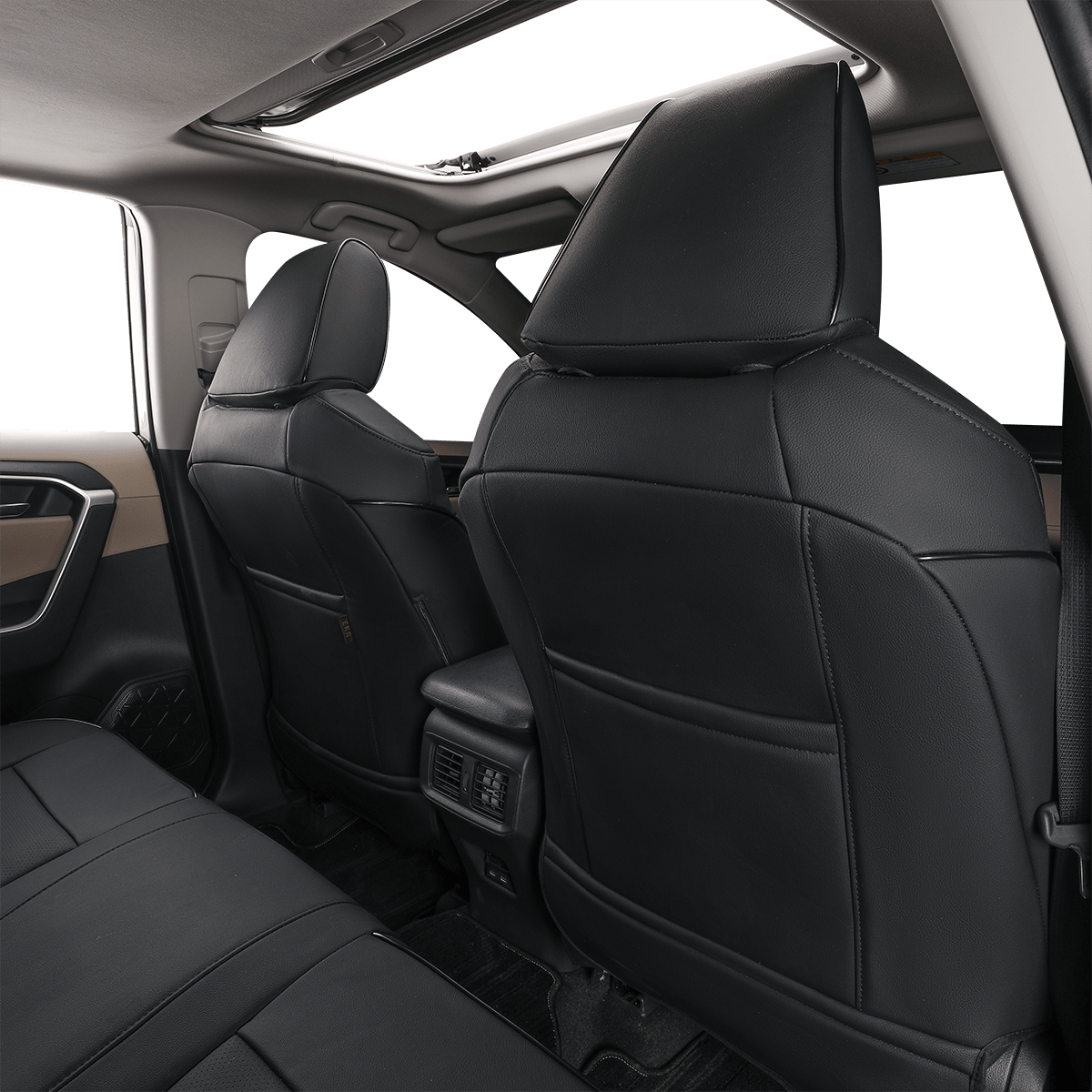 2007-2024 BMW X5 Seat Covers Black Custom Fit Leatherette