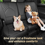 2010-2024 Toyota Highlander Seat Covers Black Custom Fit Leatherette