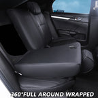 2011-2024 Honda Civic Seat Covers Black Custom Fit Leatherette