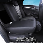 2011-2024 Honda Civic Seat Covers Black Grey Custom Fit Leatherette