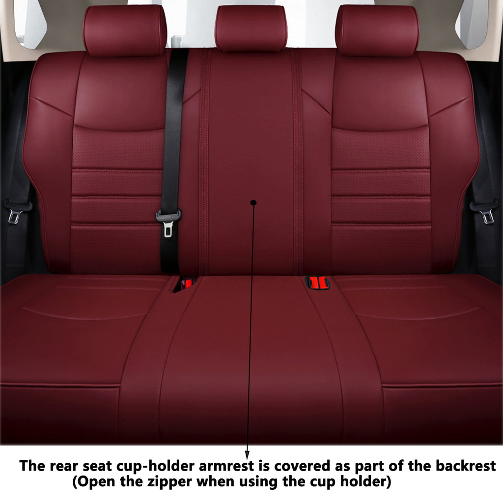 2014-2021 Mazda 6 Seat Covers Burgundy Custom Fit Leatherette