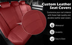 2018-2025 Honda Accord Seat Covers Burgundy Custom Fit Leatherette