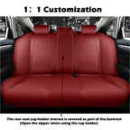 2018-2025 Honda Accord Seat Covers Burgundy Custom Fit Leatherette