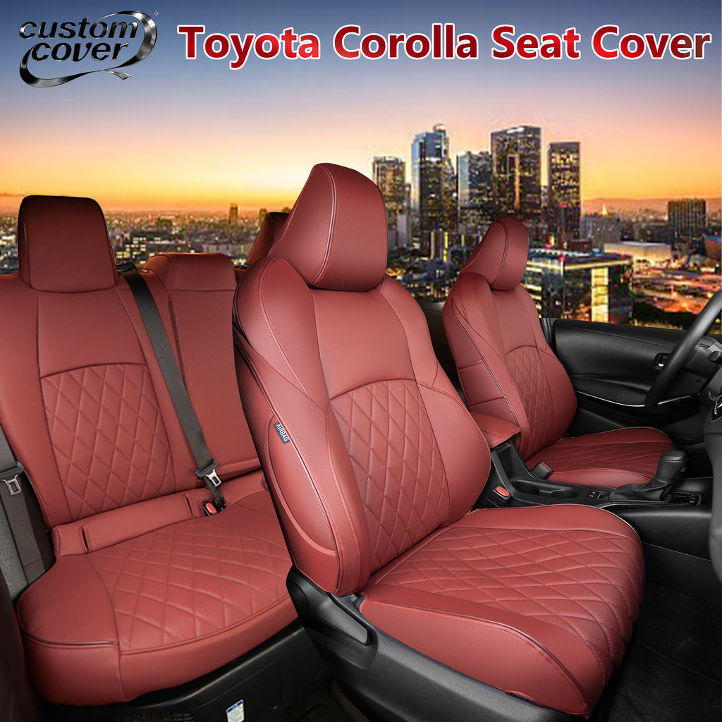 Corolla Car Seat Covers|Custom-fit Leatherette|2014-2026|CustomCover