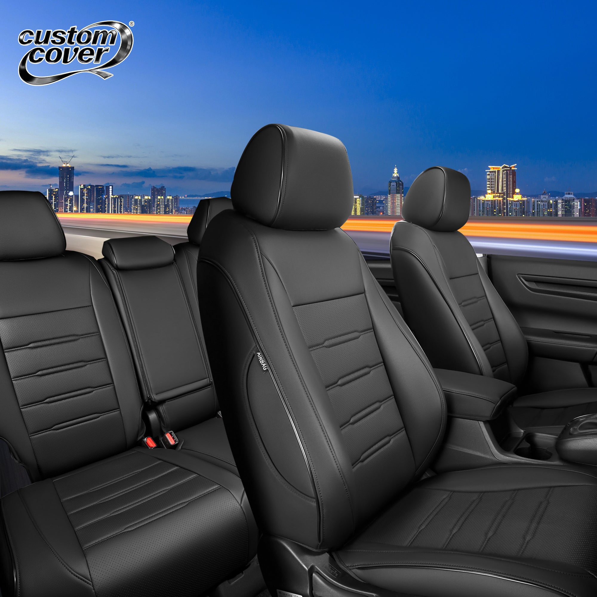 CRV Car Seat Covers|Custom-fit Leatherette|2012-2026|CustomCover