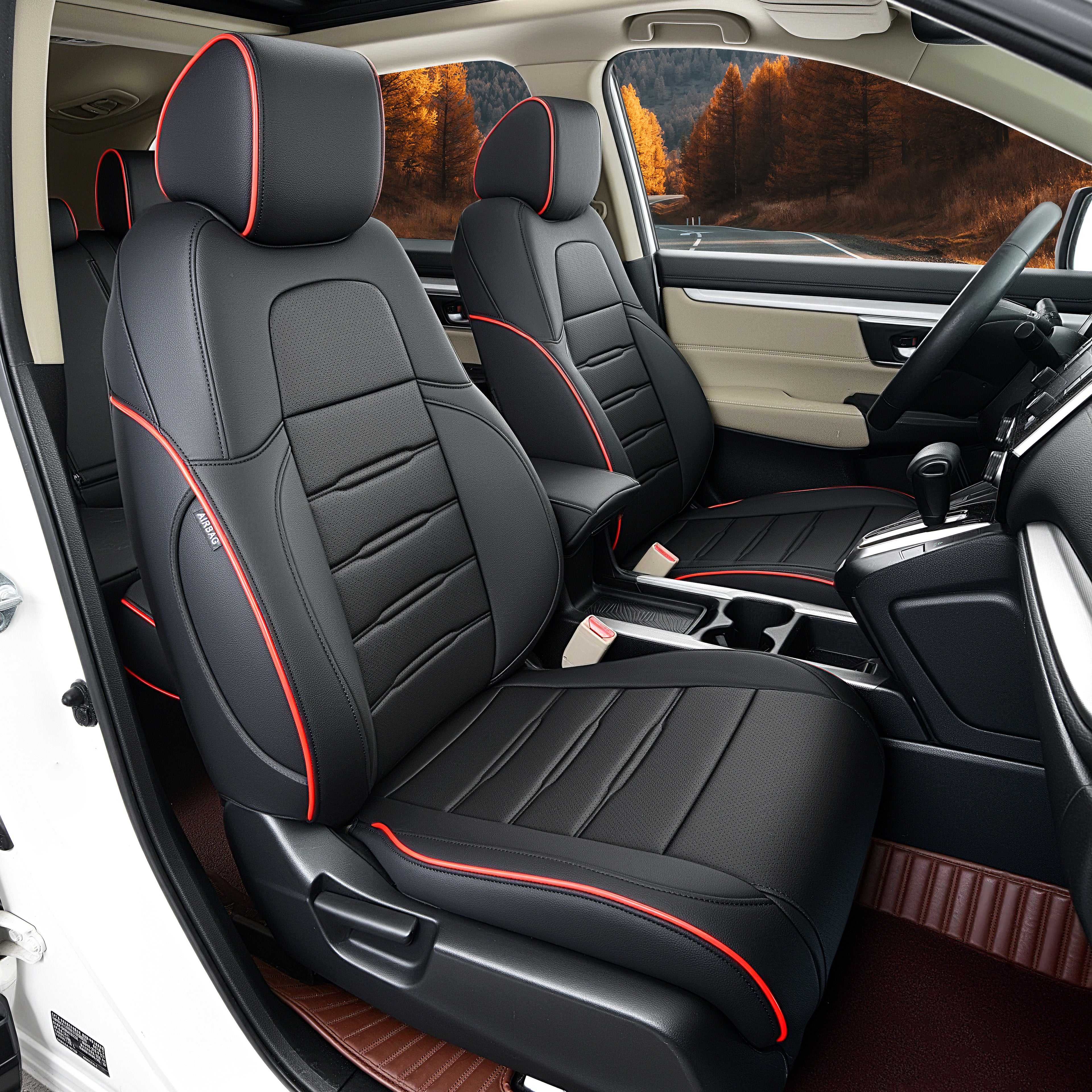 CRV Car Seat Covers|Custom-fit Leatherette|2012-2026|CustomCover