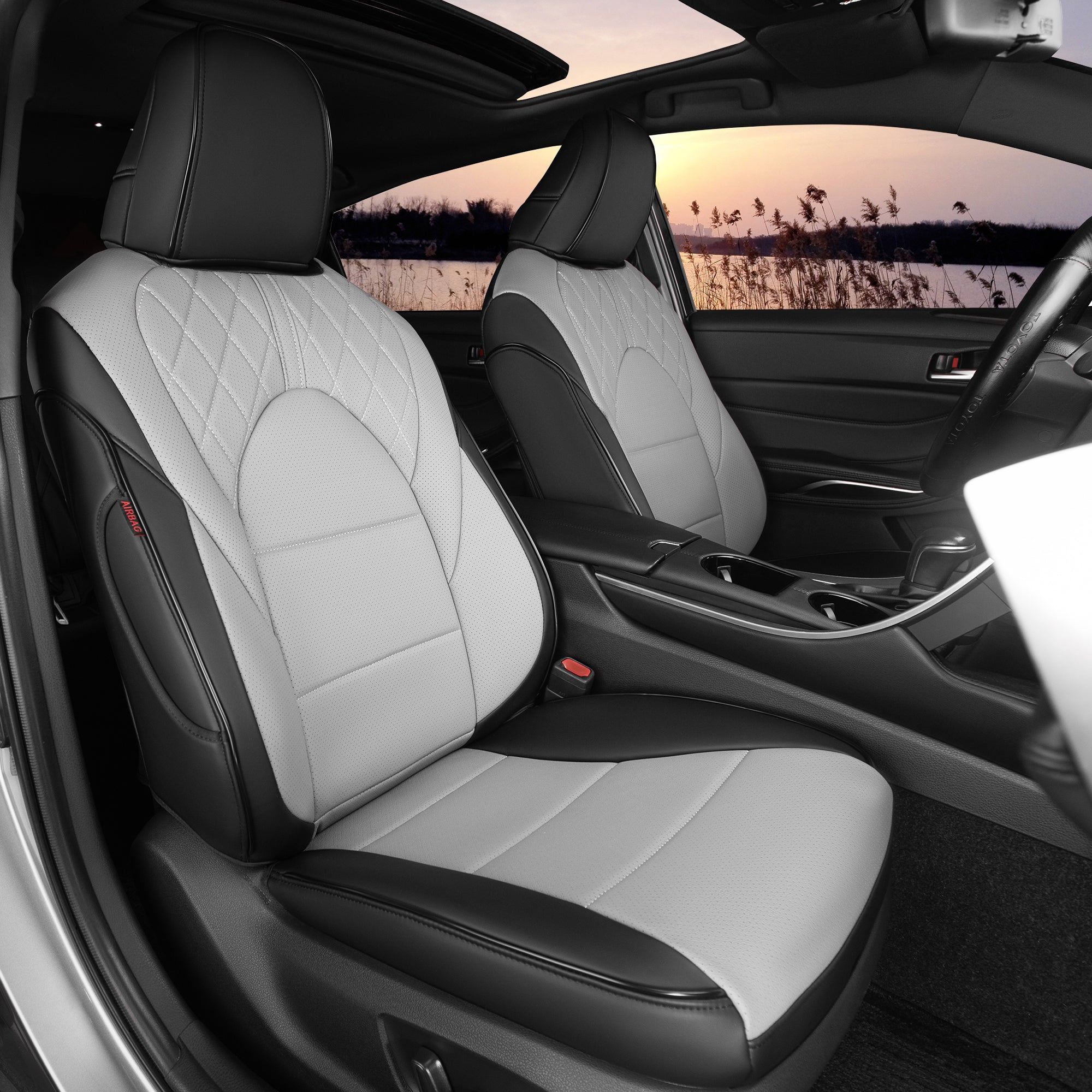 Camry Seat Covers|Custom-fit Leatherette|2018-2025|CustomCover