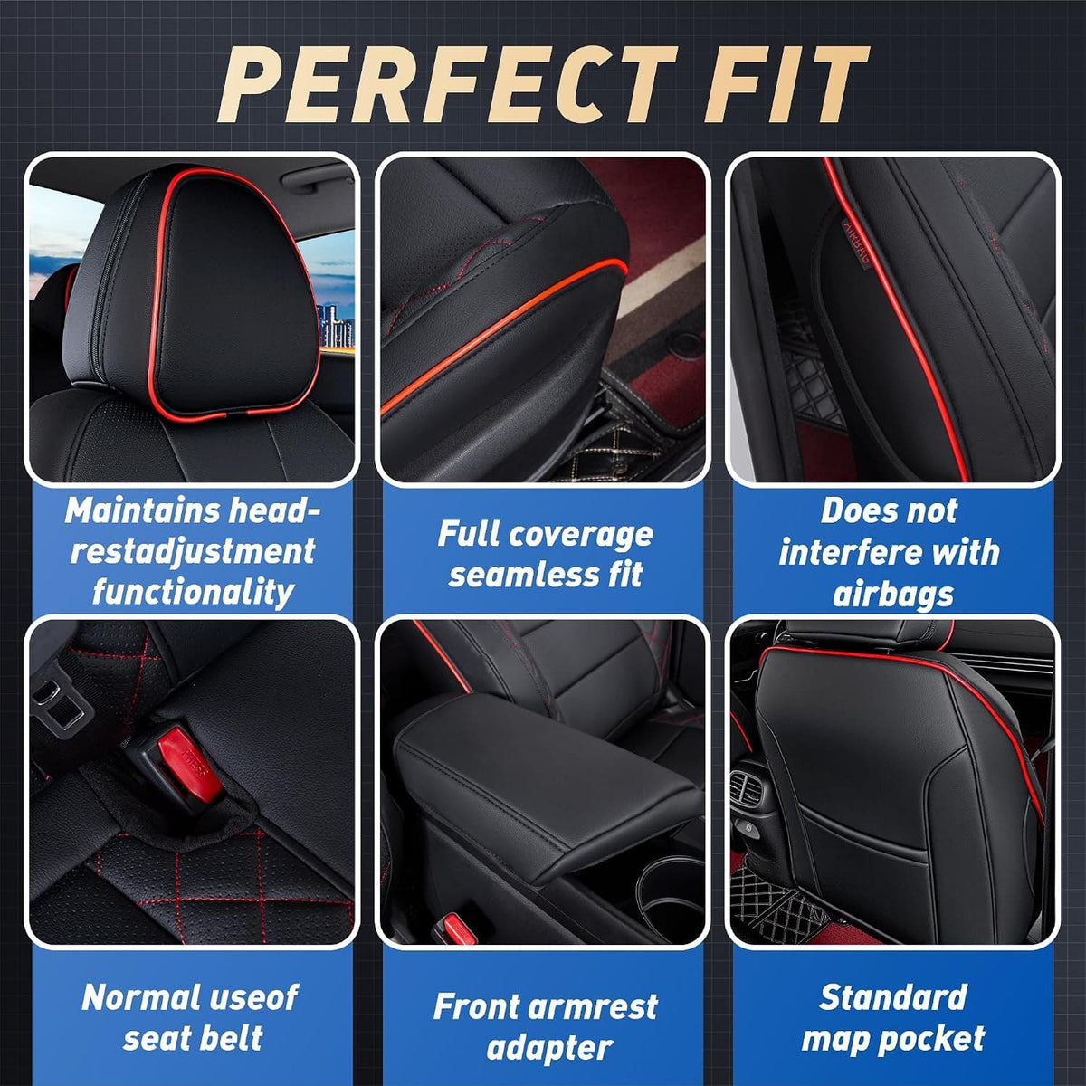 Hyundai Elantra Seat Covers | Custom-fit Leatherette | 2021-2026