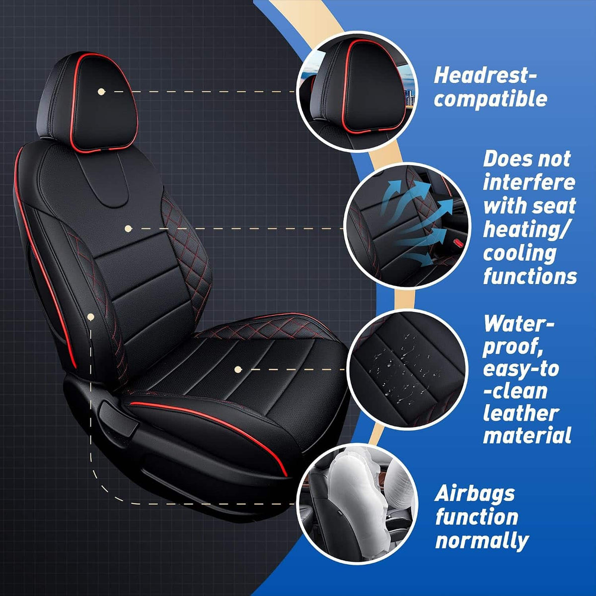 Hyundai Elantra Seat Covers | Custom-fit Leatherette | 2021-2026