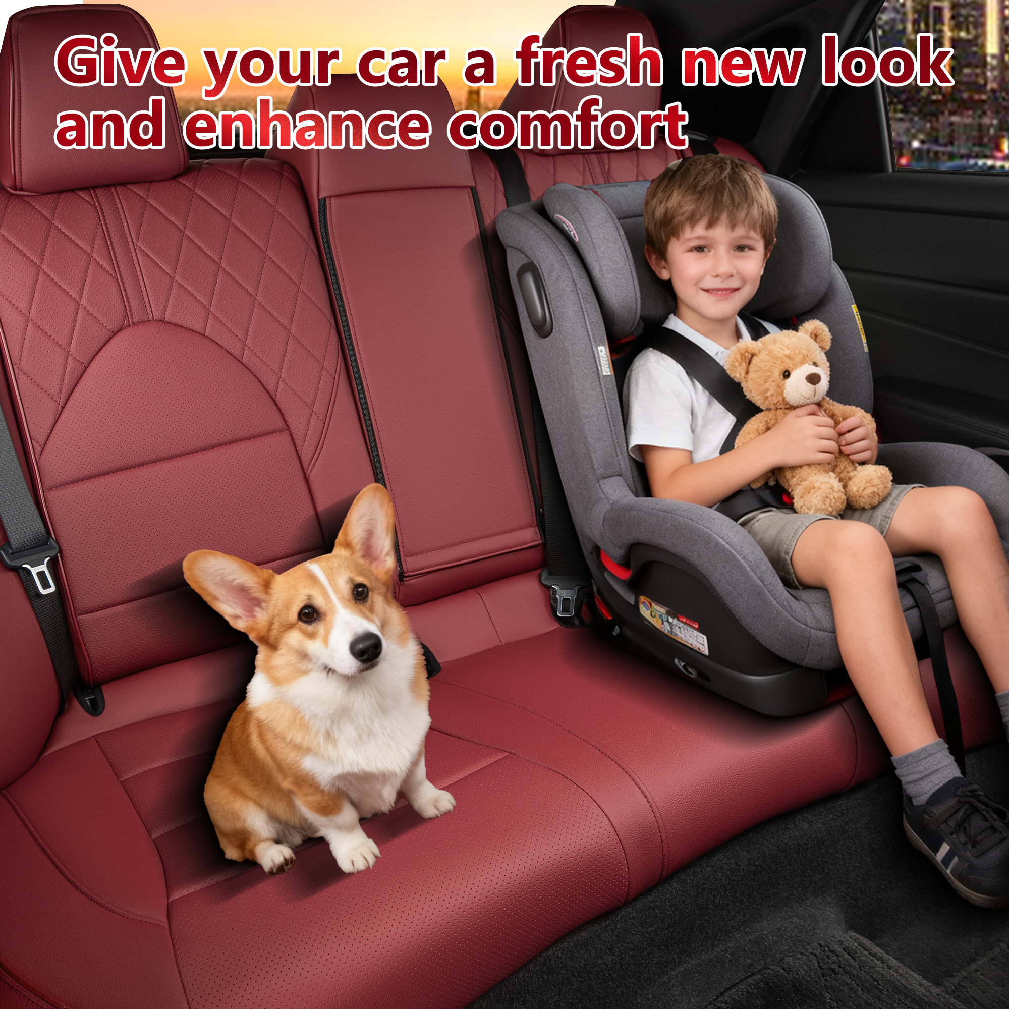 Camry Seat Covers|Custom-fit Leatherette|2018-2025|CustomCover