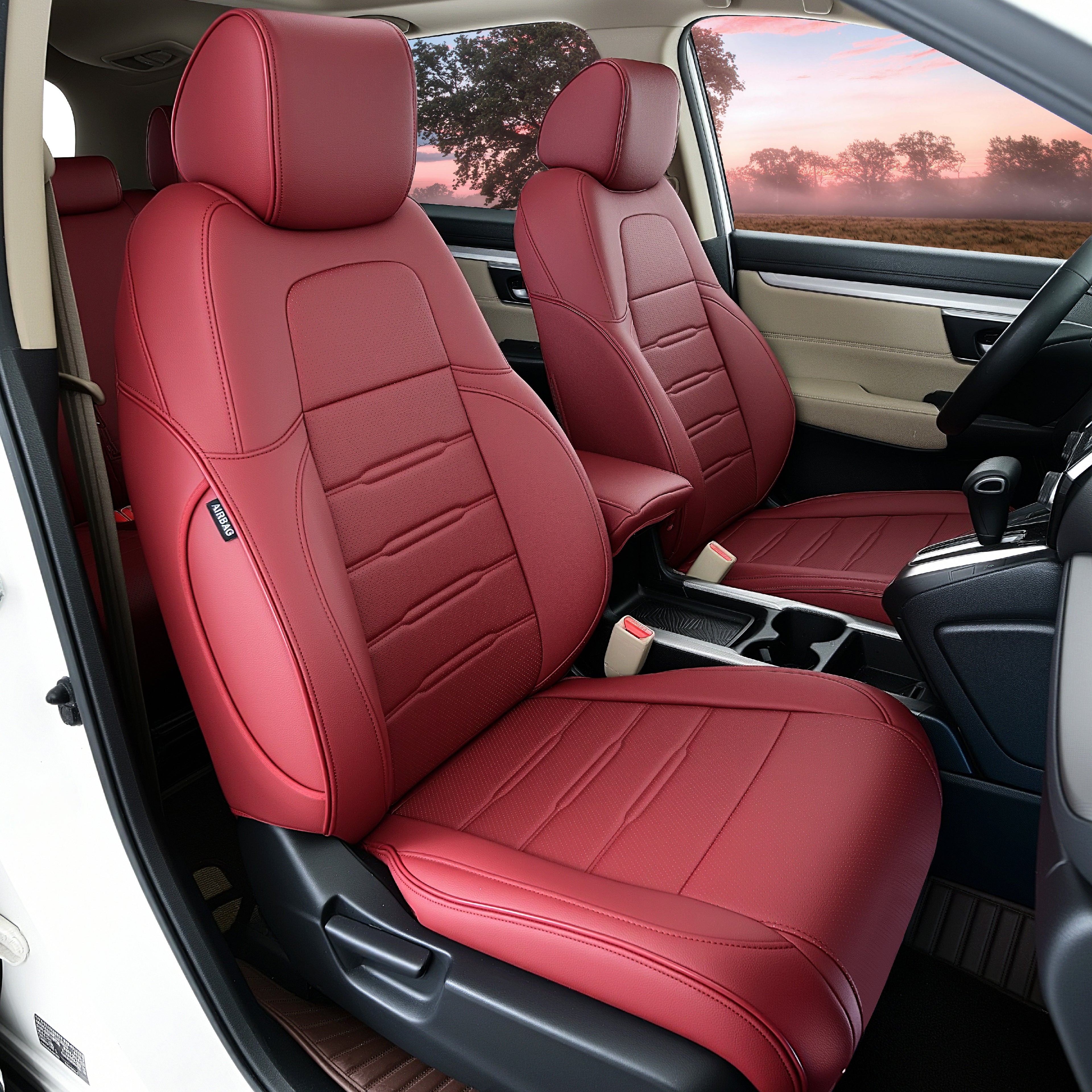 CRV Car Seat Covers|Custom-fit Leatherette|2012-2026|CustomCover