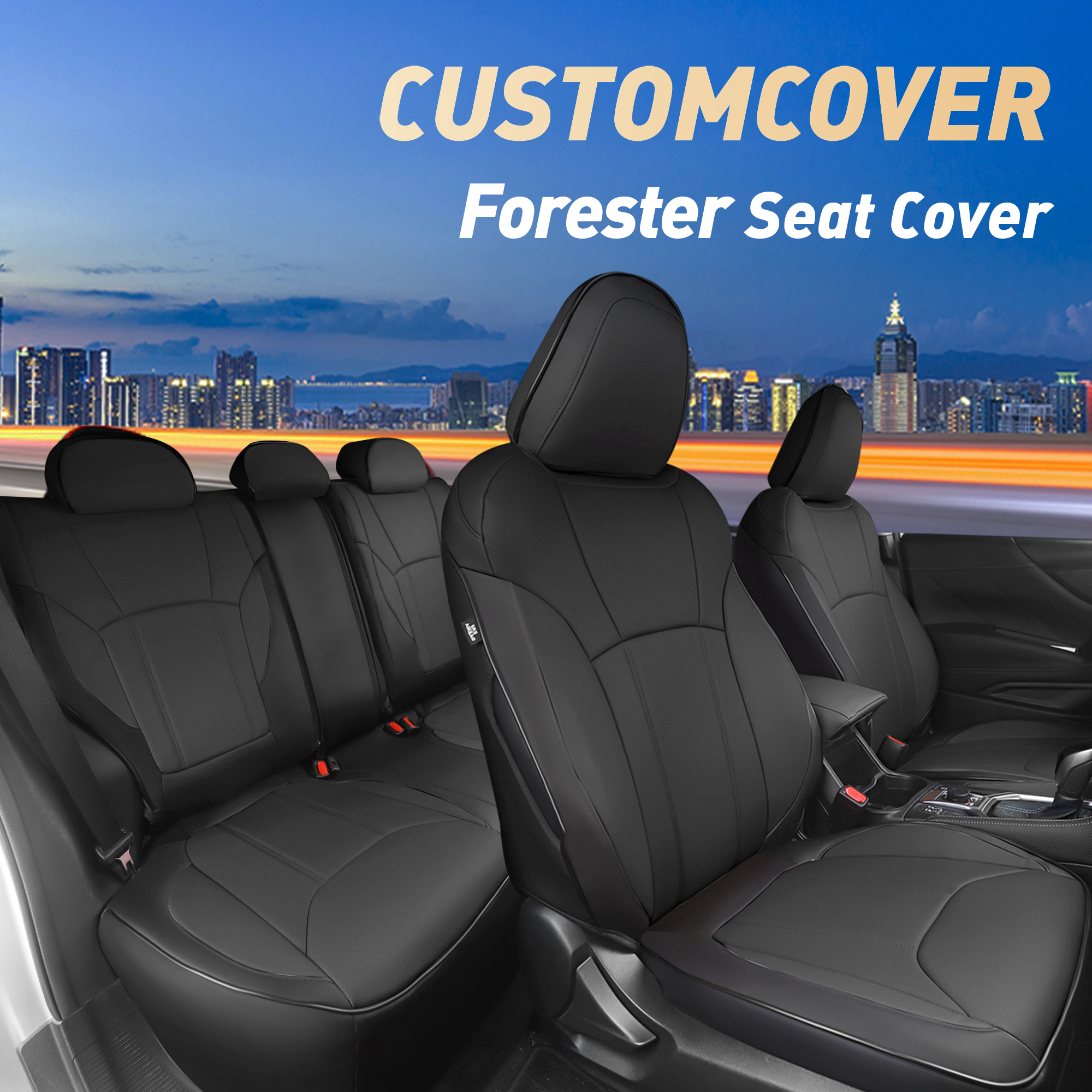 Forester Seat Covers|Custom-fit Leatherette|2014-2024|CustomCover