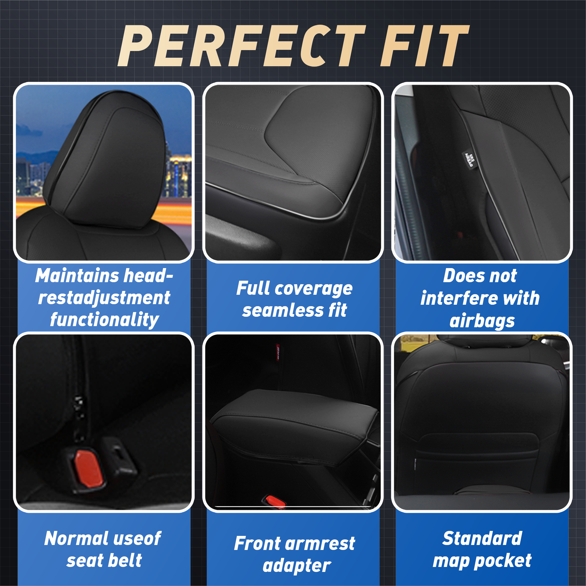 Forester Seat Covers|Custom-fit Leatherette|2014-2024|CustomCover