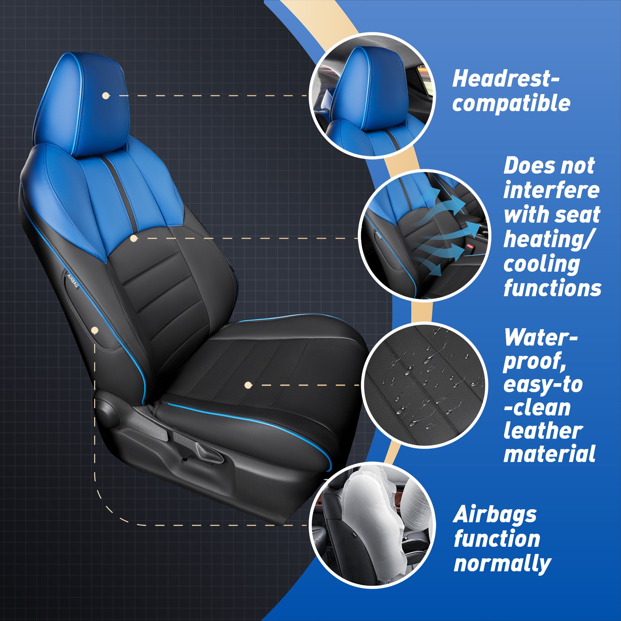 CHR Seat Covers|Custom-fit Leatherette|2018-2024|CustomCover