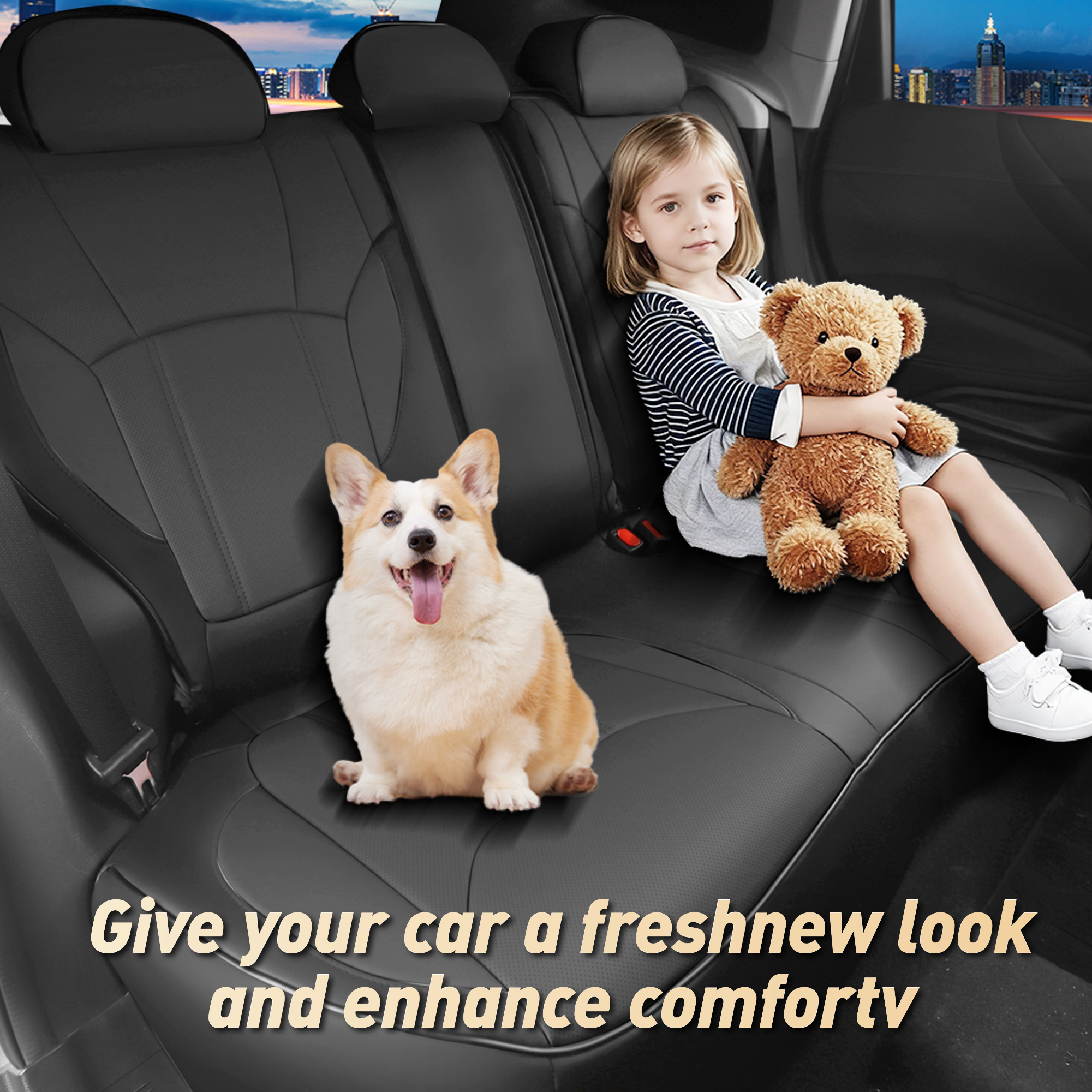 Forester Seat Covers|Custom-fit Leatherette|2014-2024|CustomCover