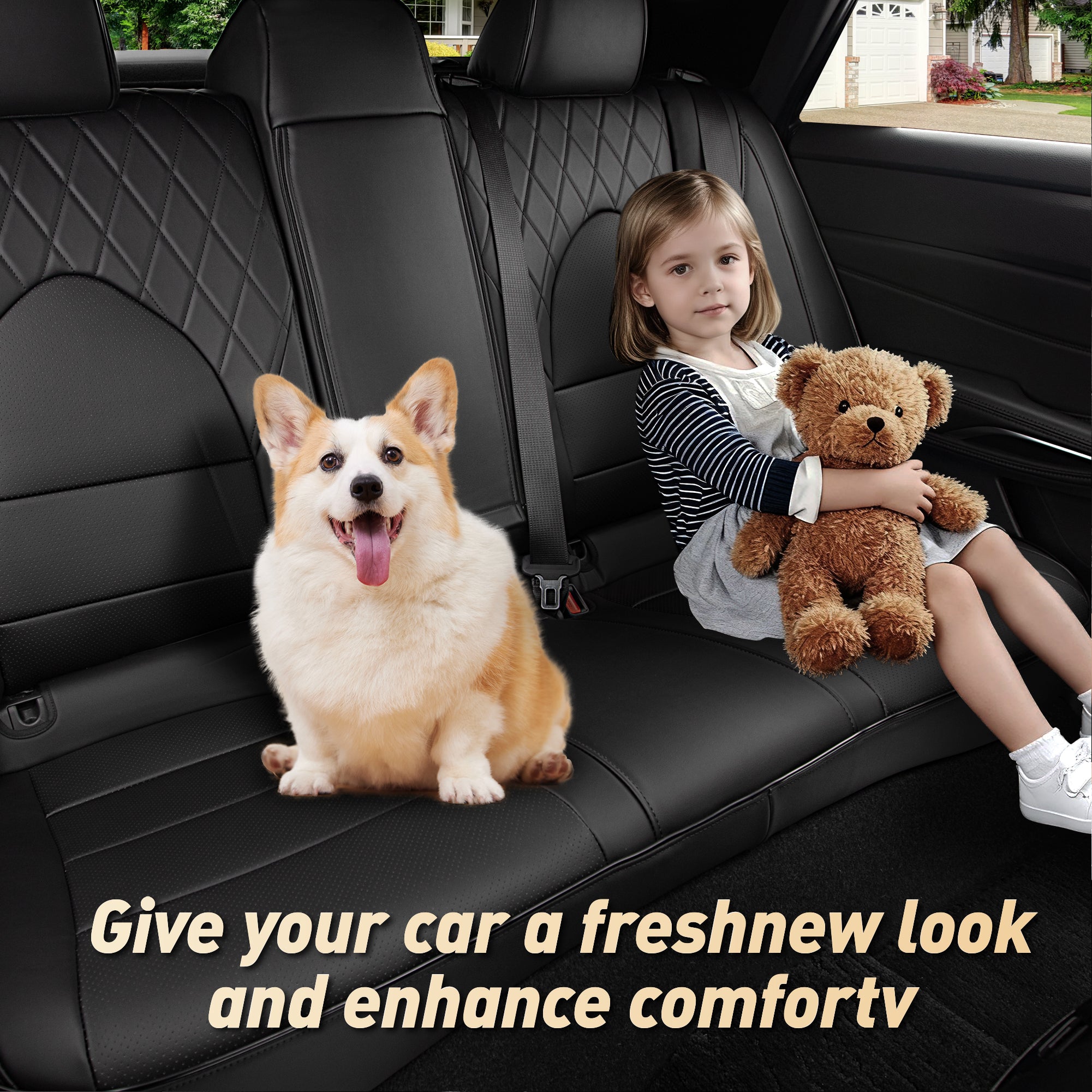 Camry Seat Covers|Custom-fit Leatherette|2018-2025|CustomCover