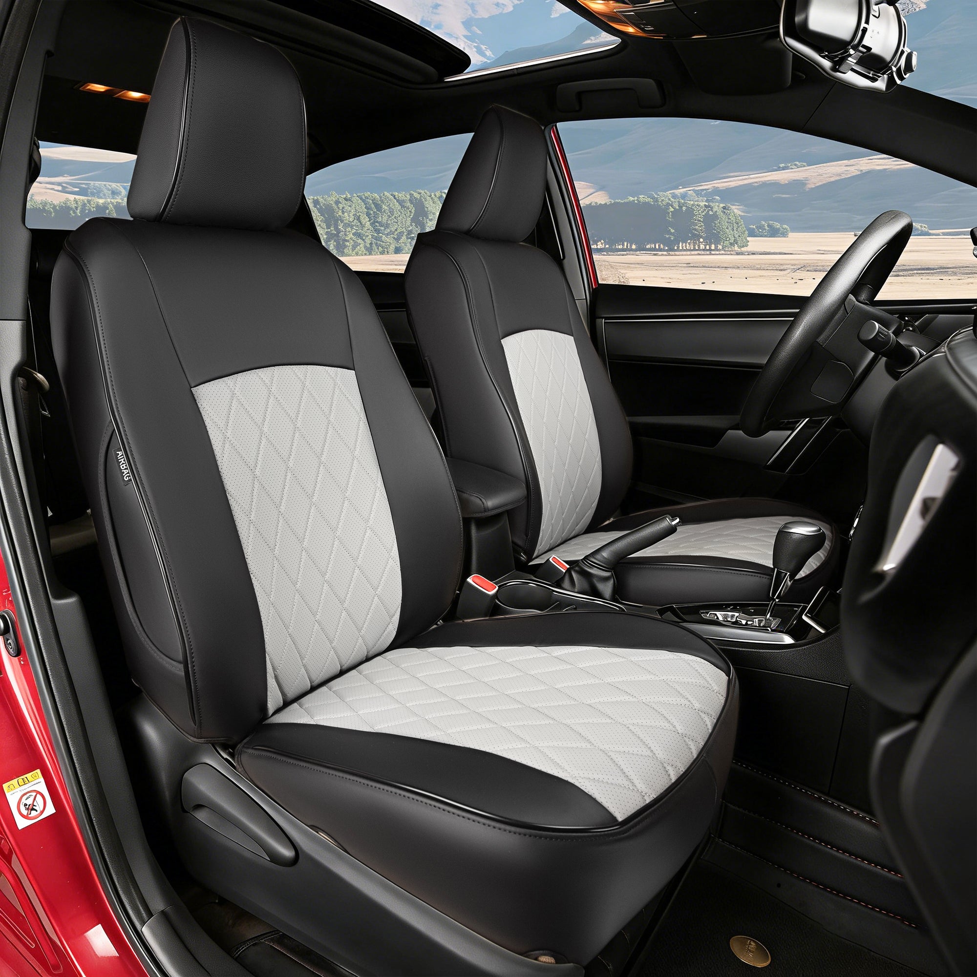 Juego de fundas para asientos de coche Corolla, cobertura total, cuero 