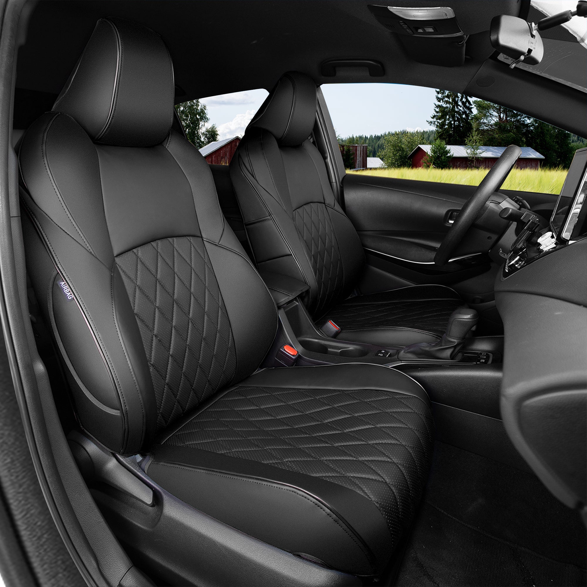 Corolla Cross Seat Covers|Custom-fit Leatherette|2022-2024|CustomCover