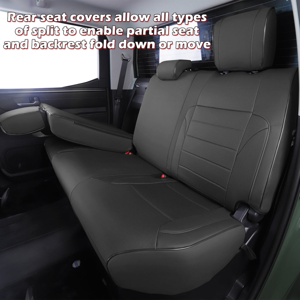Tundra Seat Cover|Custom-fit Leatherette|2022-2025|CustomCover