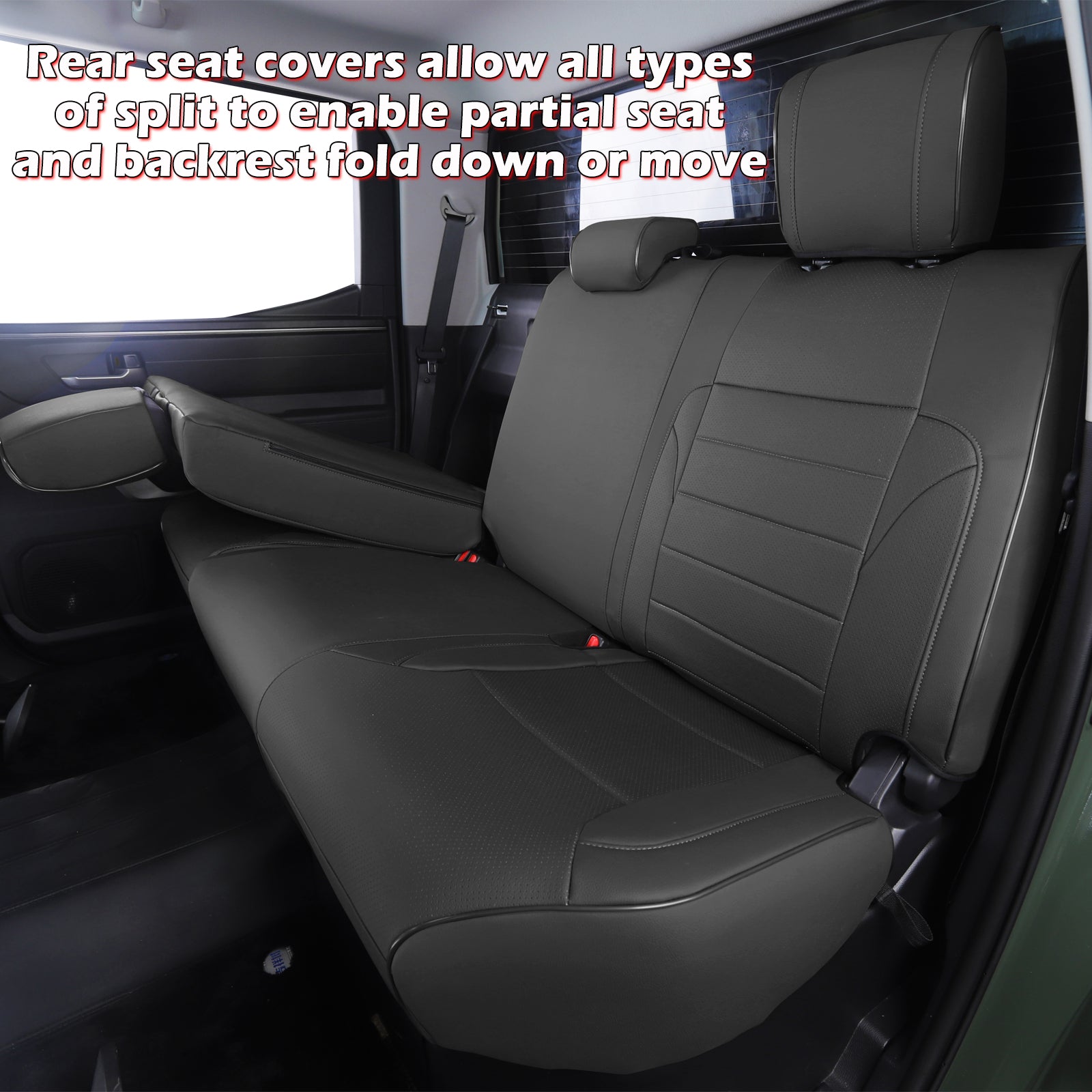 Tundra Seat Cover|Custom-fit Leatherette|2022-2025|CustomCover