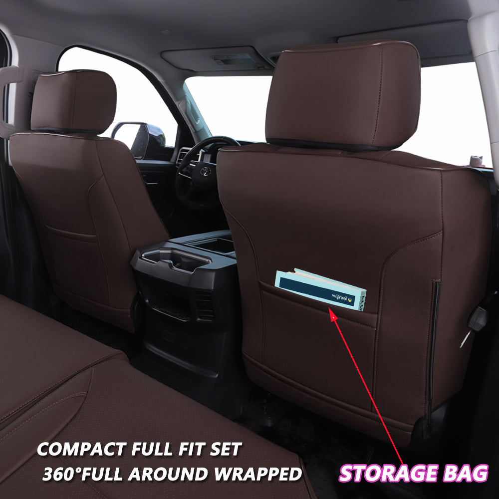 Tundra Seat Cover|Custom-fit Leatherette|2022-2025|CustomCover