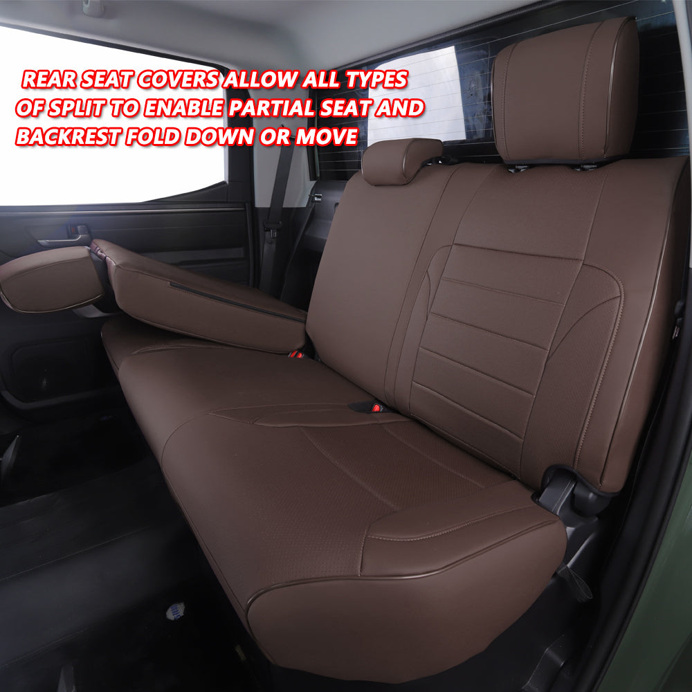 Tundra Seat Cover|Custom-fit Leatherette|2022-2025|CustomCover