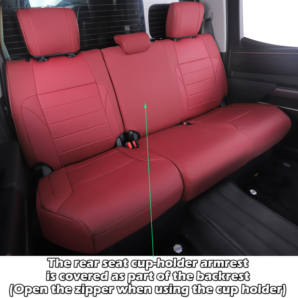 Tundra Seat Cover|Custom-fit Leatherette|2022-2025|CustomCover
