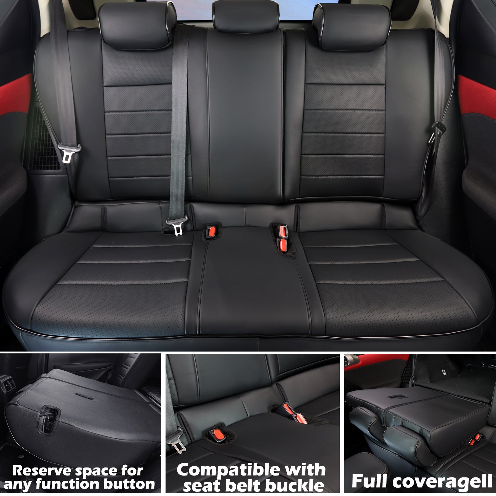 Custom-fit leatherette seat covers for Lexus CT200h 2011-2018