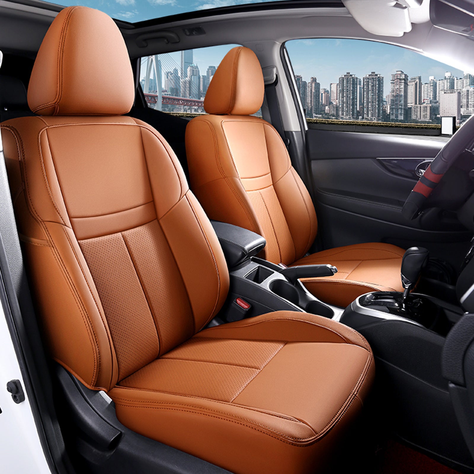 Nissan Rogue 2014-2022 custom-fit leatherette car seat covers