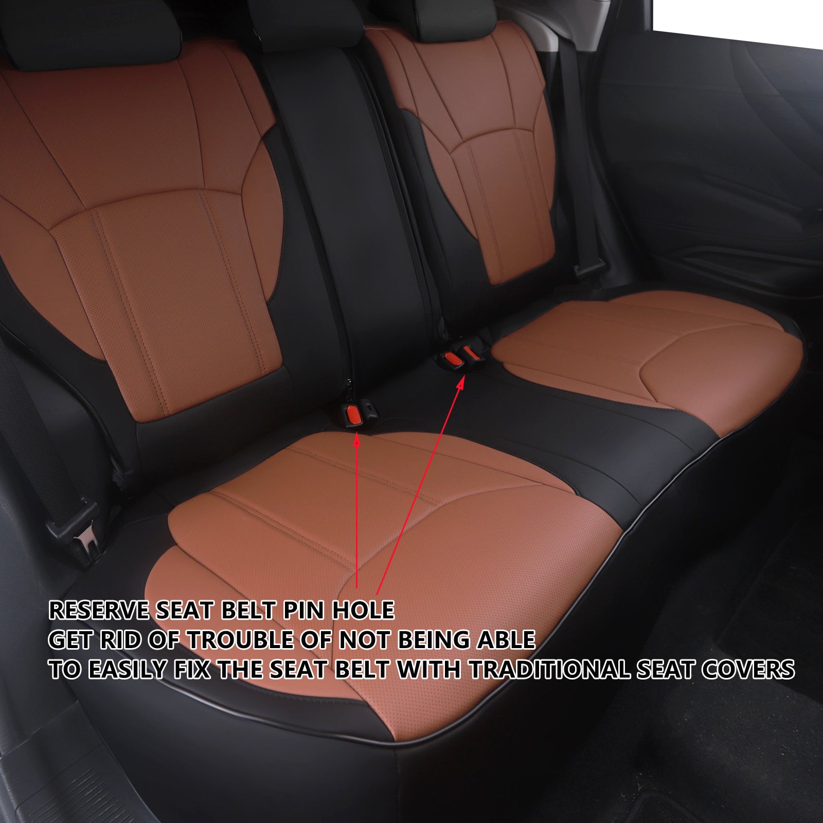 Custom-fit leatherette seat covers for Subaru Outback 2015-2024