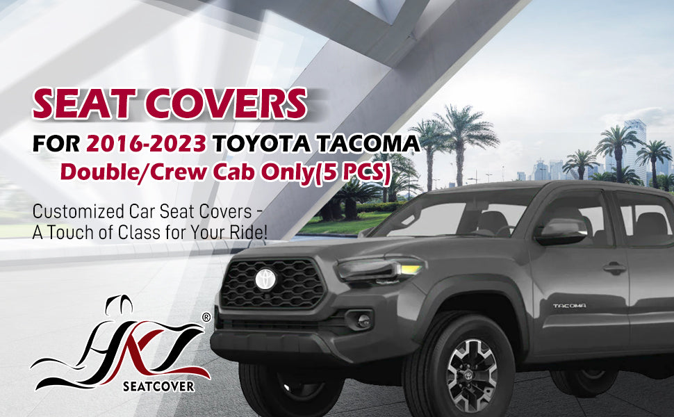 Tacoma Seat Covers|Custom-fit Leatherette|2016-2025|CustomCover