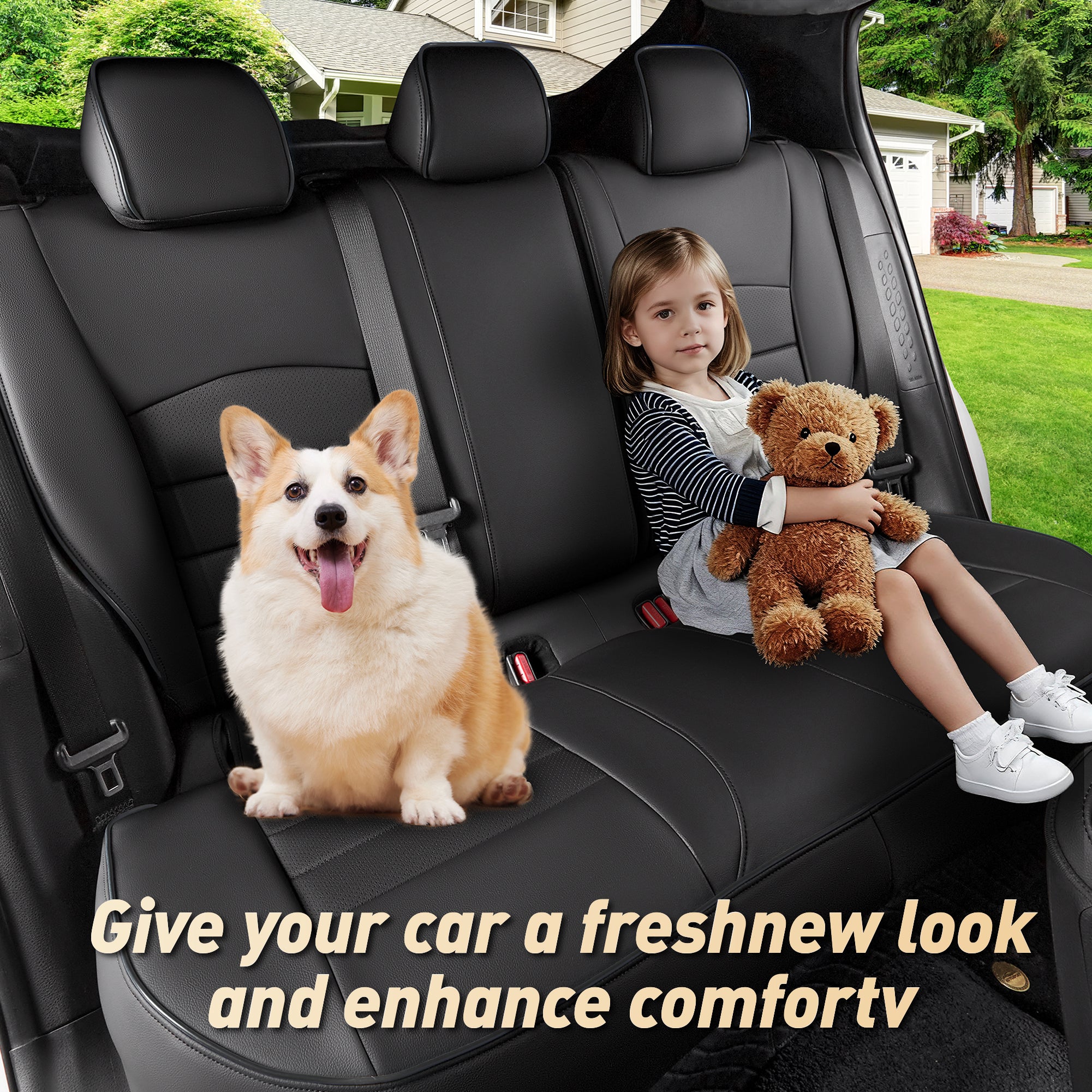 Custom-fit leatherette seat covers for Toyota CHR 2018-2024