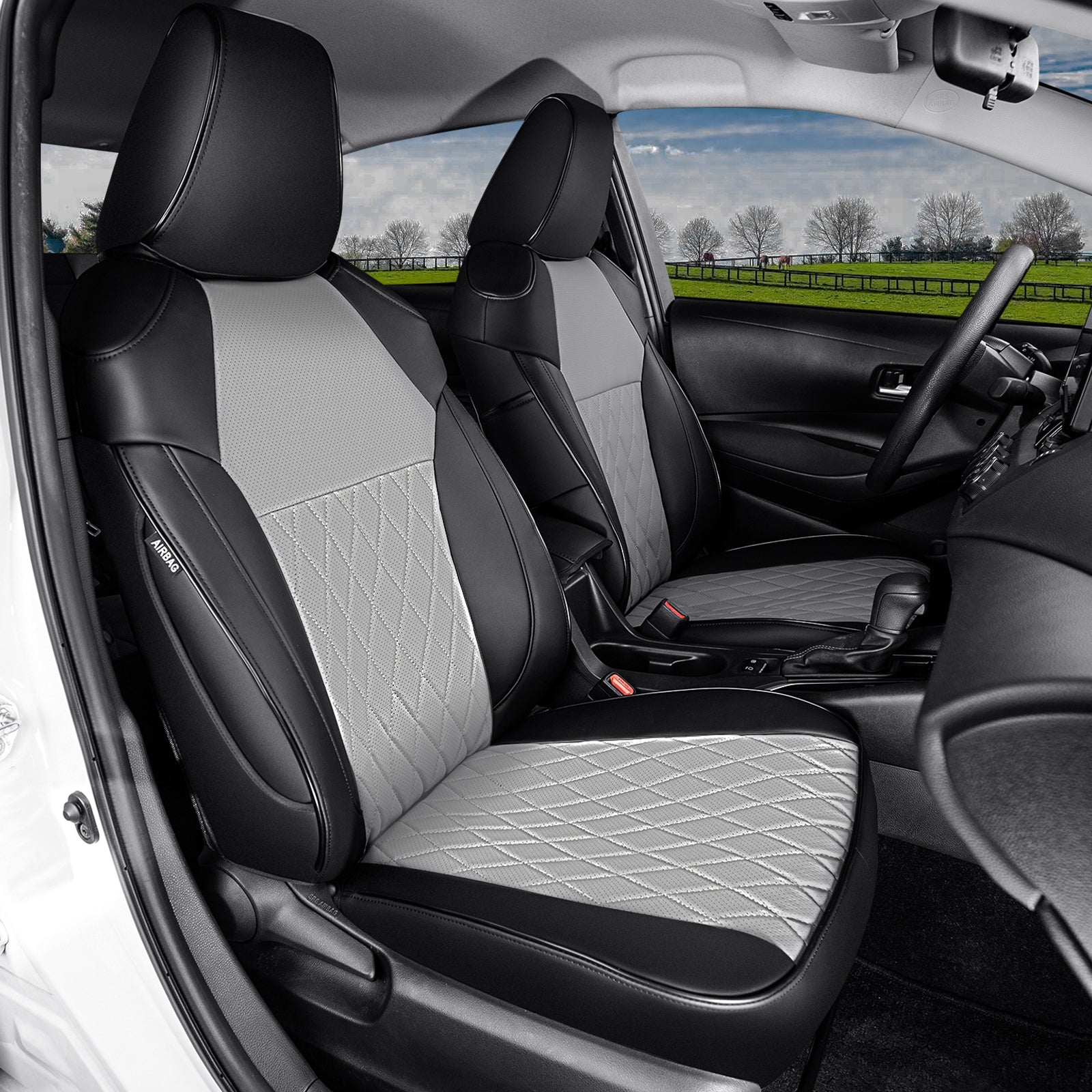 Custom-fit leatherette seat covers for Toyota Corolla Cross 2022-2024