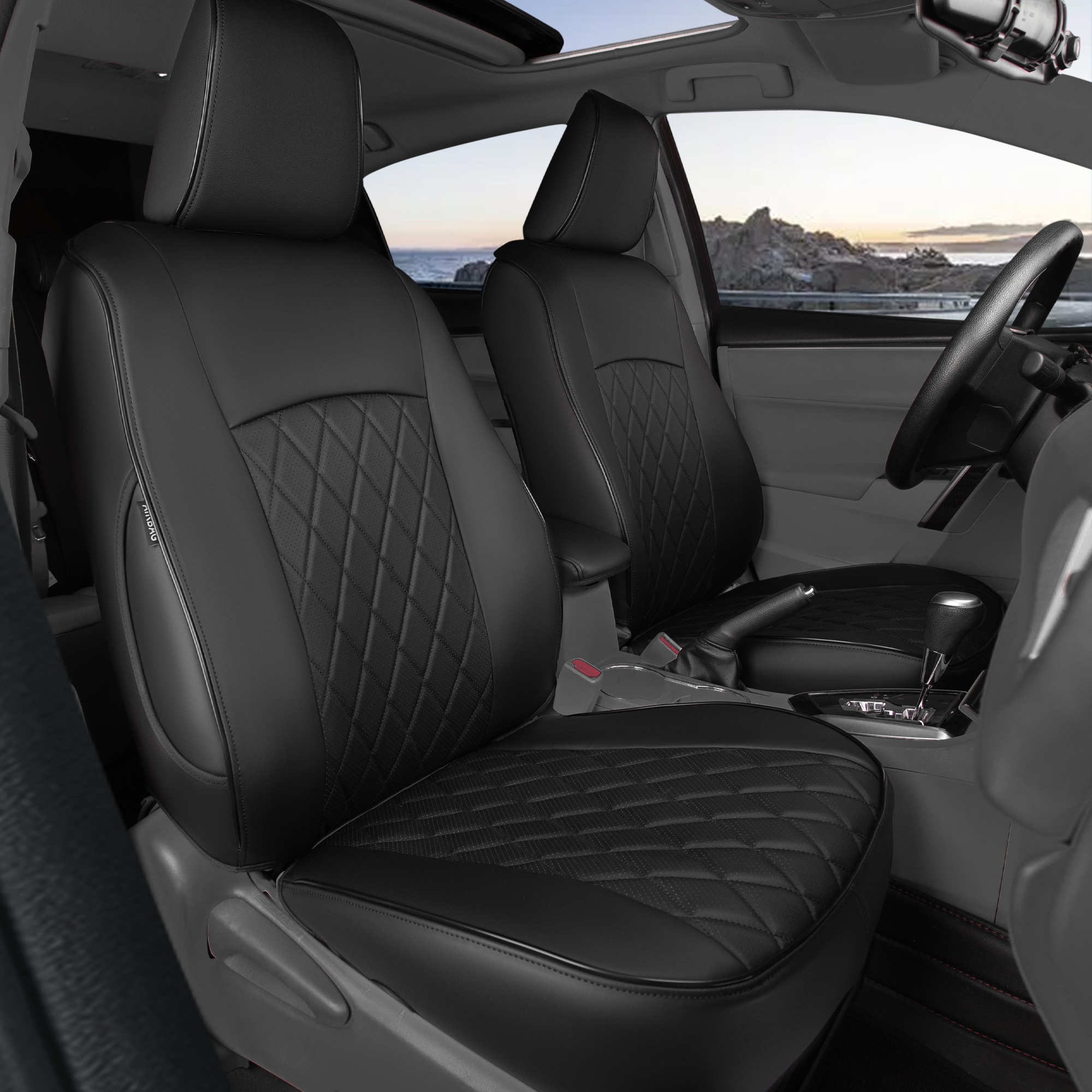 Custom-fit leatherette seat covers for Toyota Corolla Cross 2022-2024