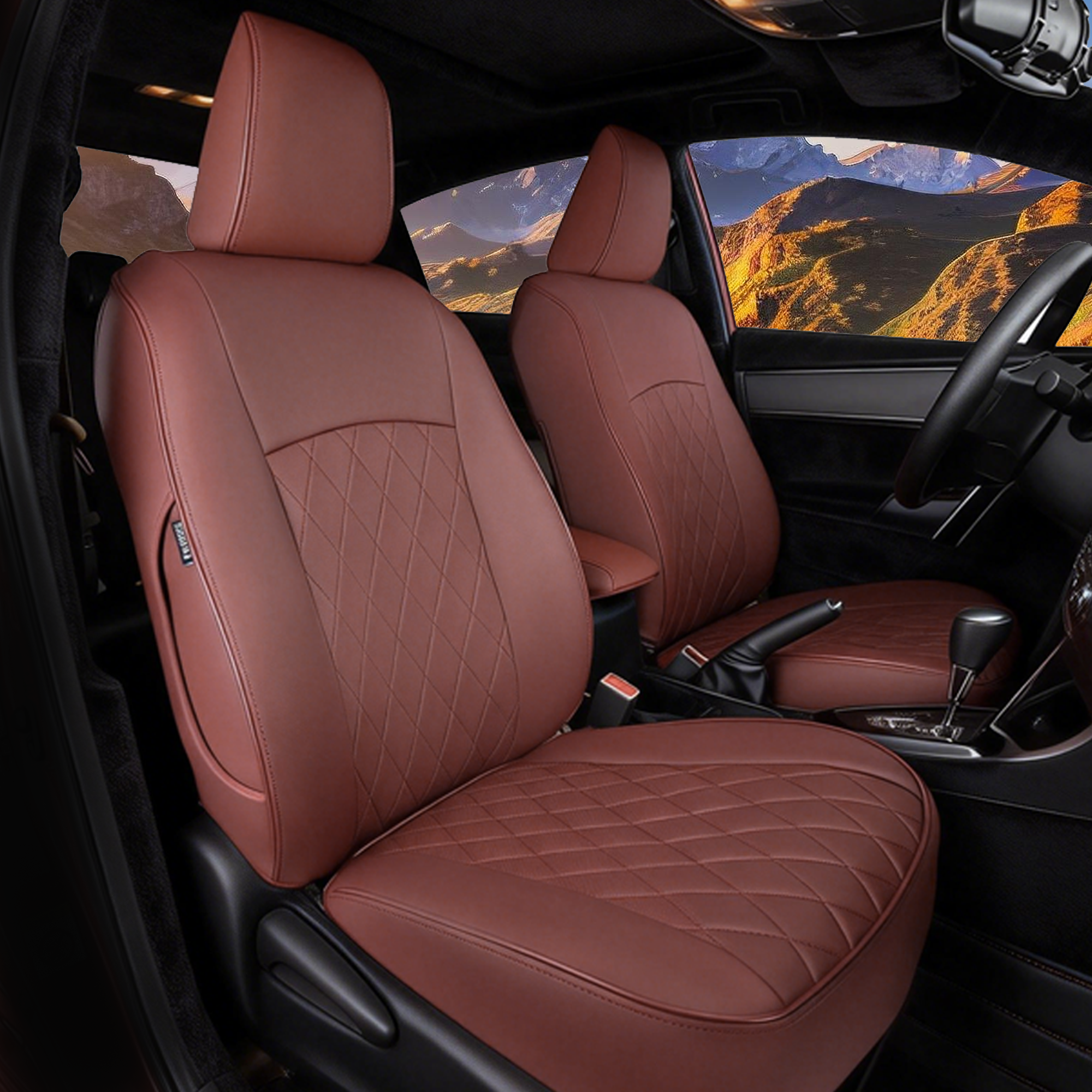 Custom-fit leatherette seat covers for Toyota Corolla Cross 2022-2024