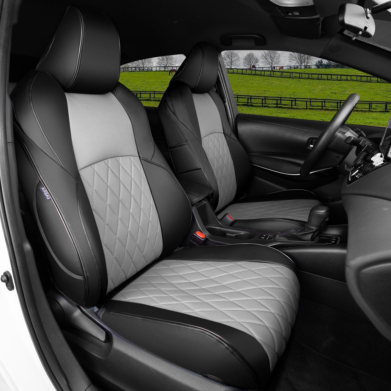 Custom-fit leatherette seat covers for Toyota Corolla Cross 2022-2024