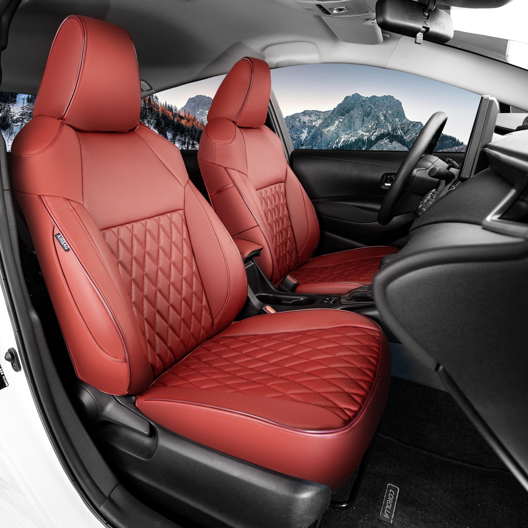 Custom-fit leatherette seat covers for Toyota Corolla 2014-2026