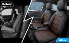 2016-2025 Toyota Tacoma Seat Covers  BlackBrown Custom Fit Leatherette